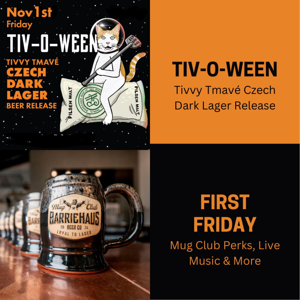 First Friday November and Tiv-o-ween Tivvy Tmave Czech Dark Lager Release